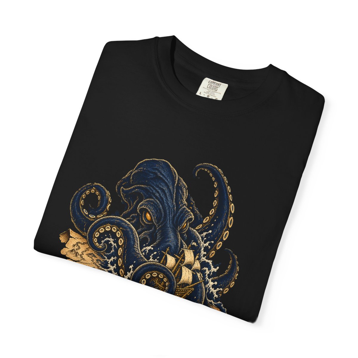 Ink Kraken Tee folded front print detail