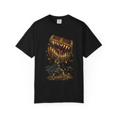 Mimic Snap Tee large front print on a Black Comfort Colors 1717 tee