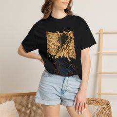 Wizard’s Turn Tee worn Printify context view on a Black Comfort Colors 1717 tee