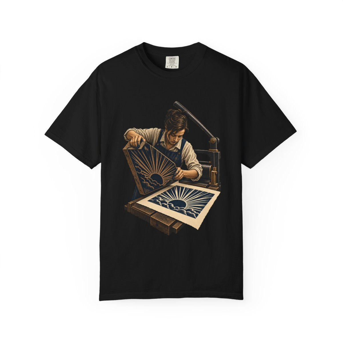 Fresh Impressions Tee large front print on a Black Comfort Colors 1717 tee