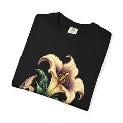 Crater Bloom Tee folded front print detail