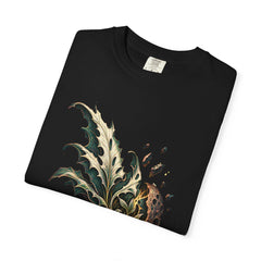 Meteor Seed Tee folded front print detail