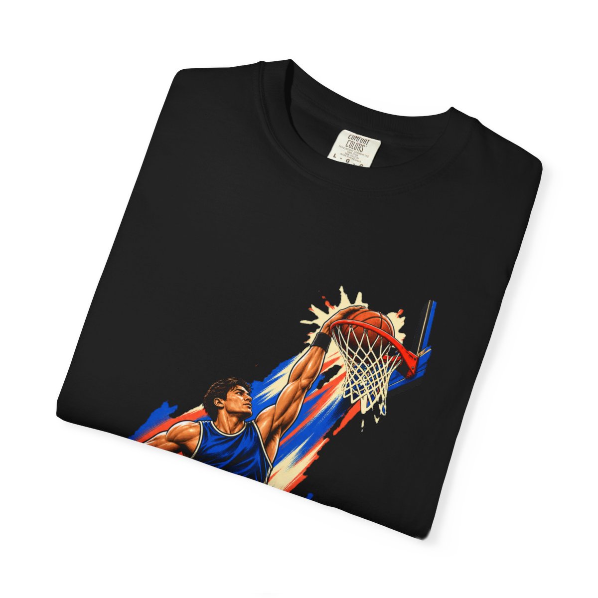 Rim Rise Tee folded front print detail