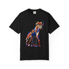 Rim Rise Tee large front print on a Black Comfort Colors 1717 tee