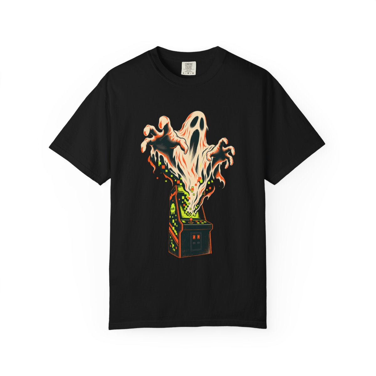 Cabinet Breakout Tee large front print on a Black Comfort Colors 1717 tee