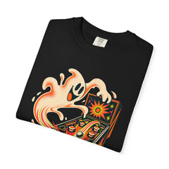 Pinball Tilt Tee folded front print detail