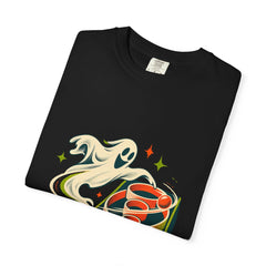 Skee-Ball Orbit Tee folded front print detail