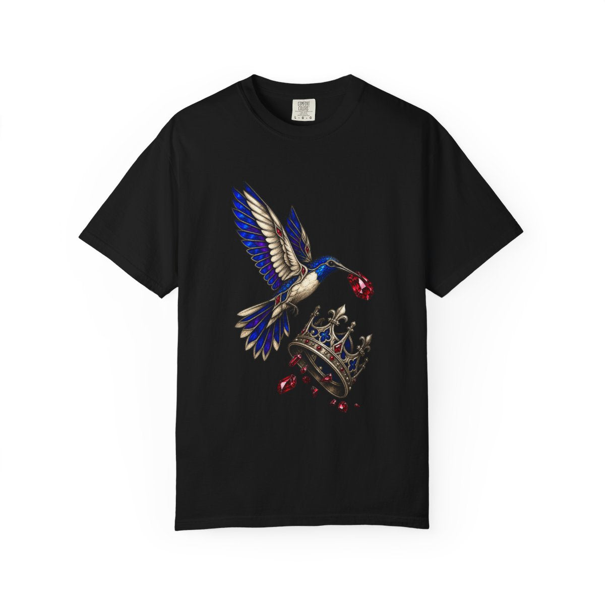 Ruby Snatch Tee large front print on a Black Comfort Colors 1717 tee