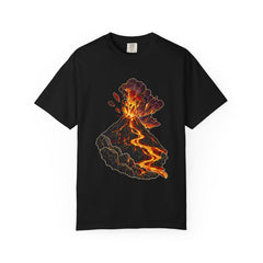 Cinder Crown Tee large front print on a Black Comfort Colors 1717 tee