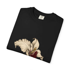 Orchid Armor Tee folded front print detail