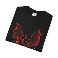 Blood Orange Bat Tee folded front print detail