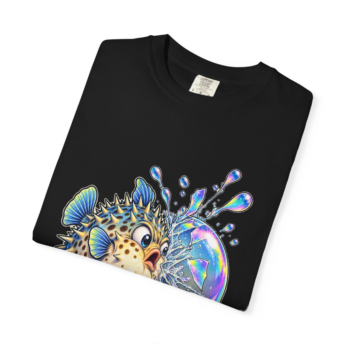 Puffer Pop Tee folded front print detail