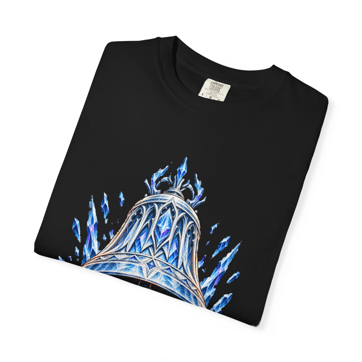 Bell from Below Tee folded front print detail