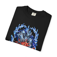 Cracked Sun Tee folded front print detail