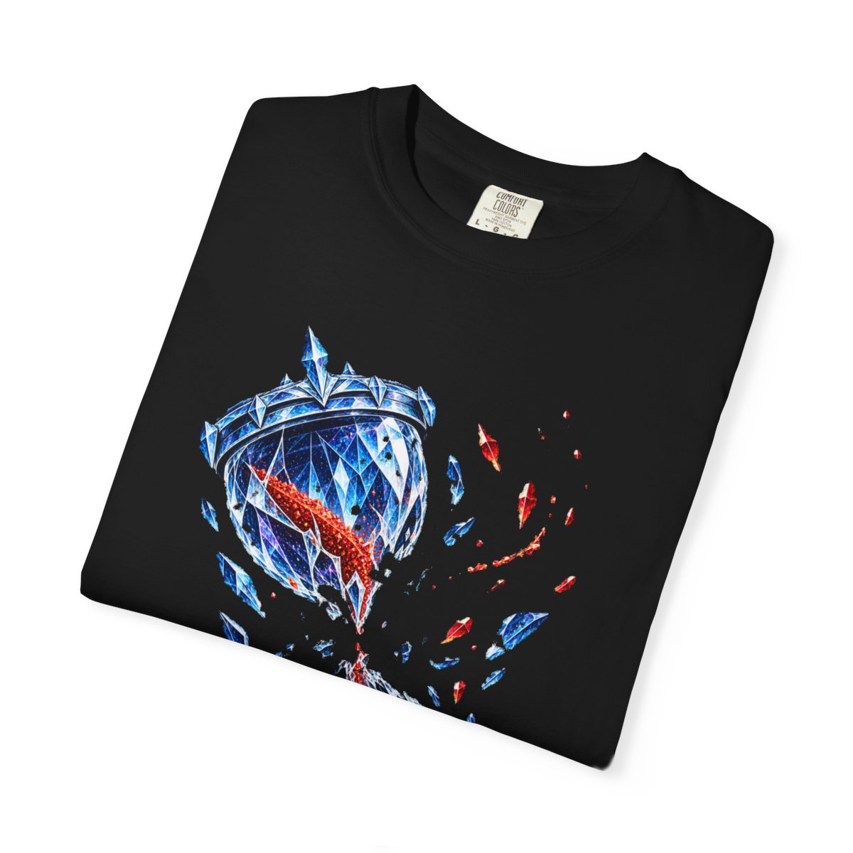 Frozen Hourglass Tee folded front print detail
