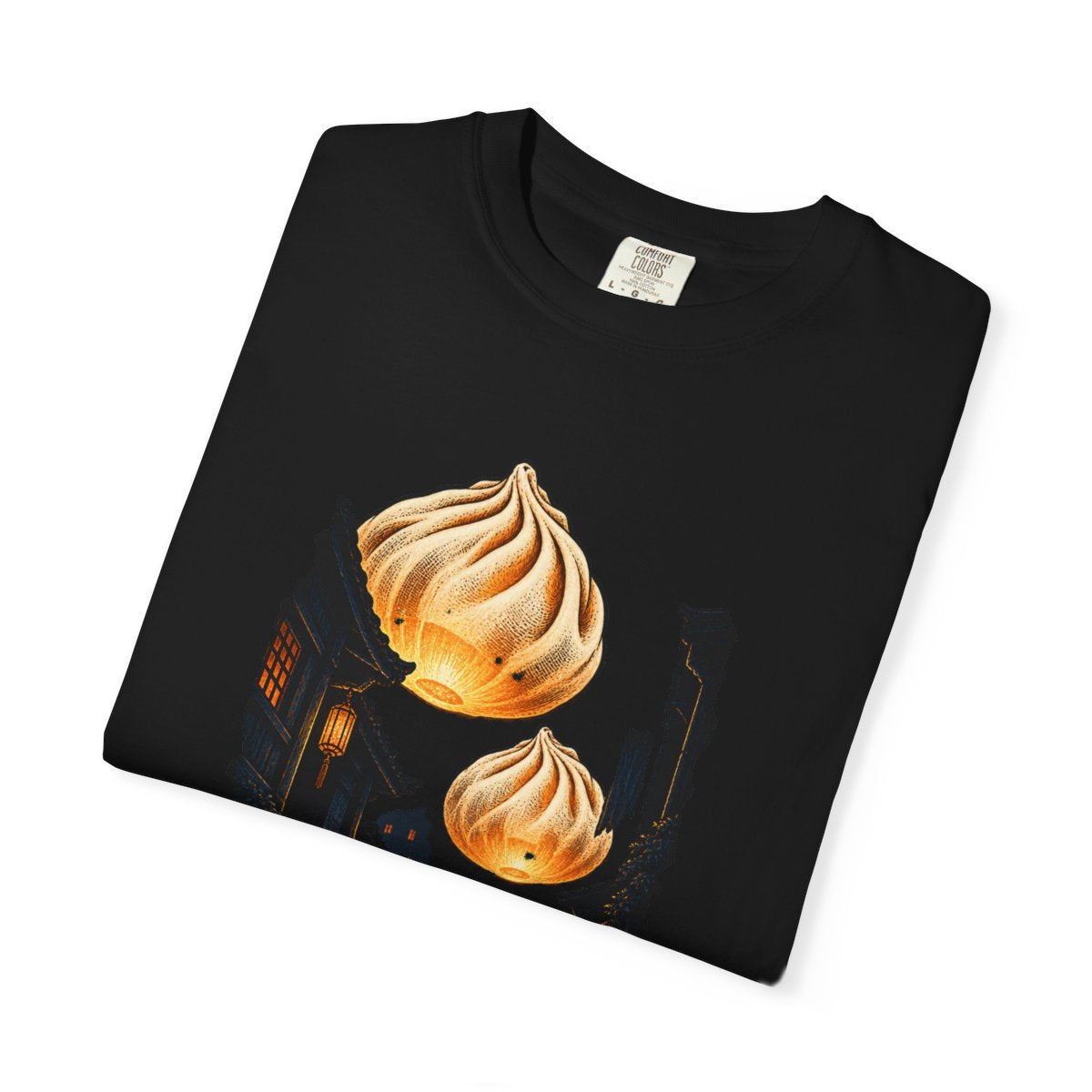 Midnight Dumplings Tee folded front print detail