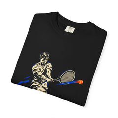 Crosscourt Strike Tee folded front print detail
