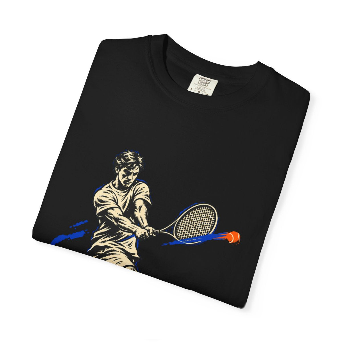 Crosscourt Strike Tee folded front print detail