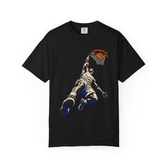 Sky Dunk Tee large front print on a Black Comfort Colors 1717 tee
