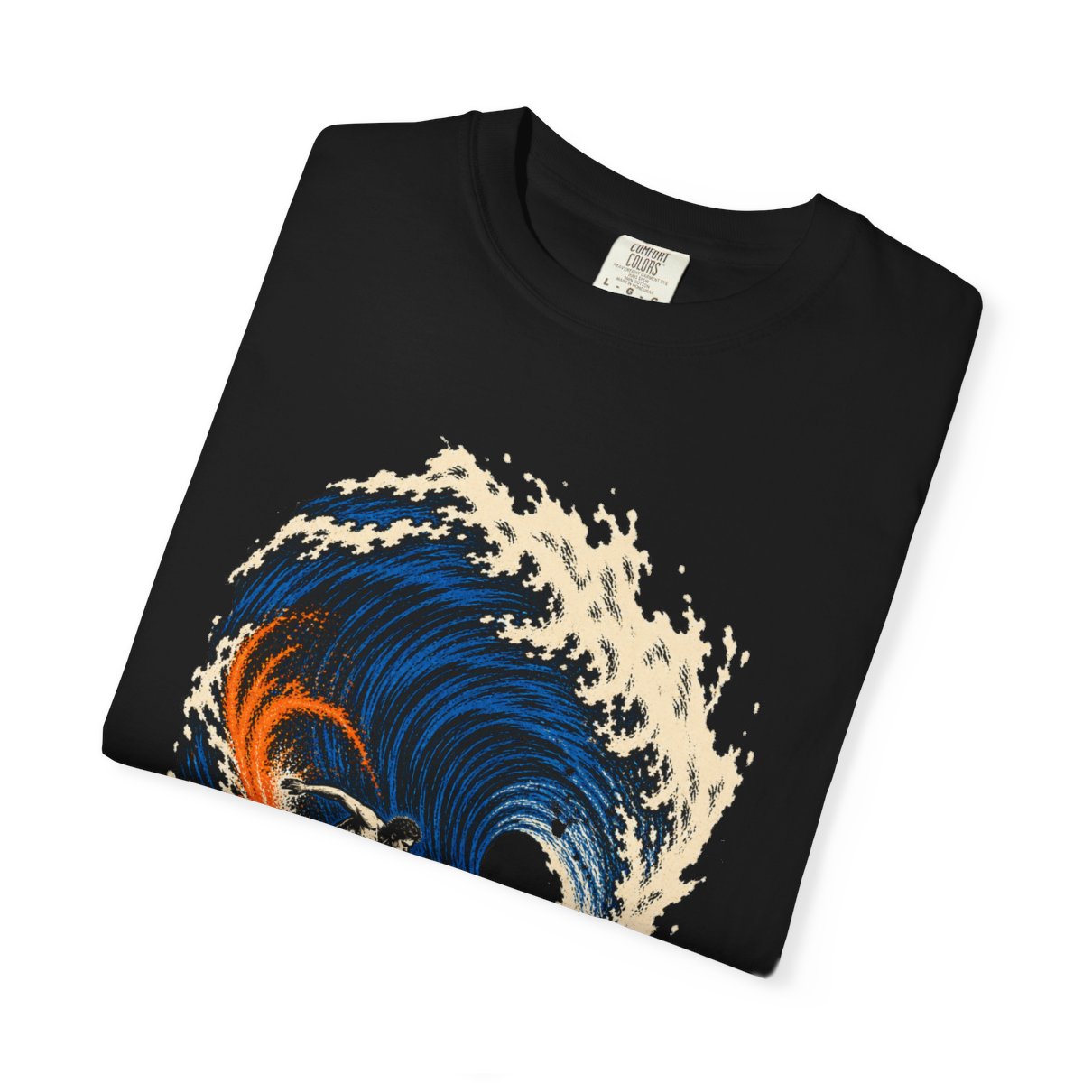 Wave Cut Tee folded front print detail