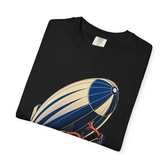 Zeppelin Launch Tee folded front print detail