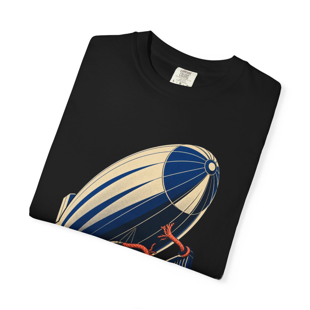 Zeppelin Launch Tee folded front print detail