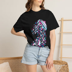 Token Wave Tee worn Printify context view on a Black Comfort Colors 1717 tee