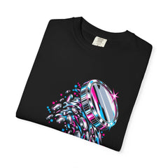 Token Wave Tee folded front print detail