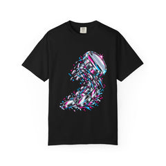 Token Wave Tee large front print on a Black Comfort Colors 1717 tee