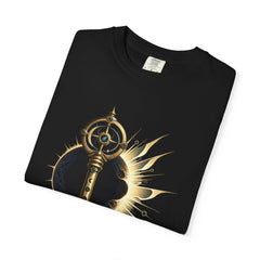 Eclipse Key Tee folded front print detail