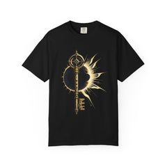 Eclipse Key Tee large front print on a Black Comfort Colors 1717 tee