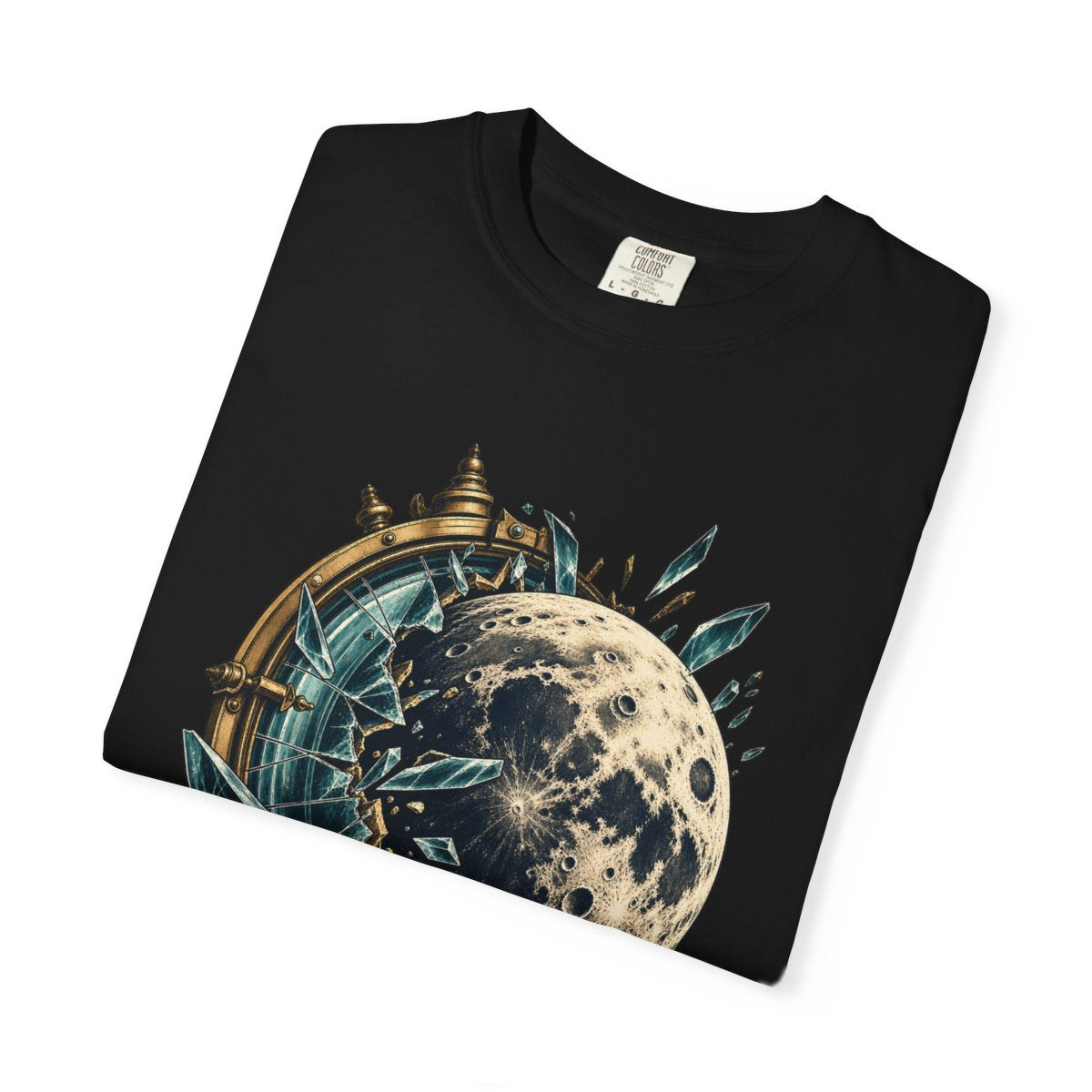 Moon Through Glass Tee folded front print detail