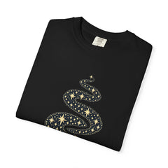 The Sky Unfolds Tee folded front print detail