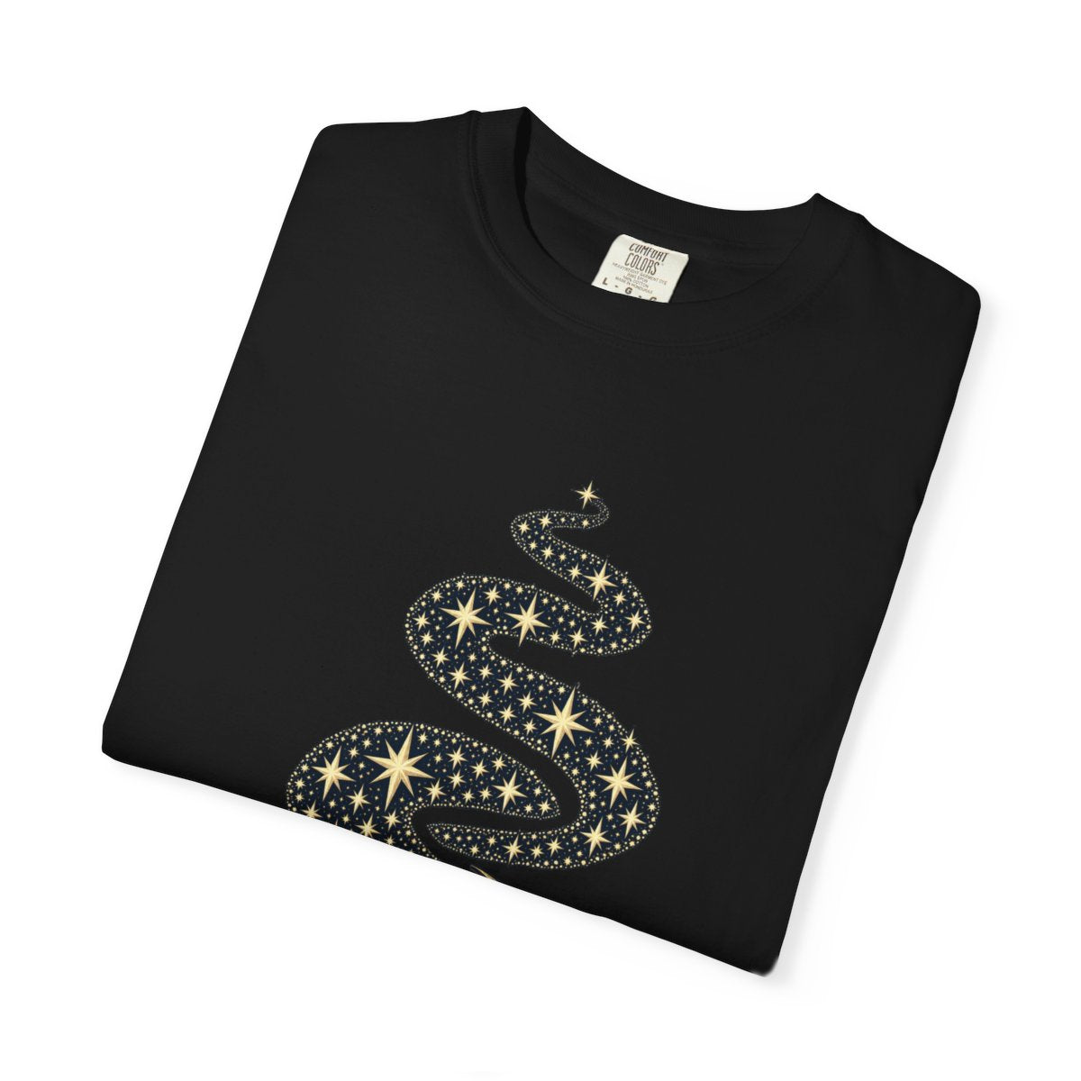 The Sky Unfolds Tee folded front print detail