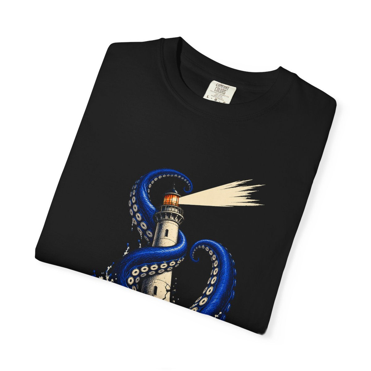 Lighthouse Drag Tee folded front print detail