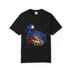 Pearl Heist Tee large front print on a Black Comfort Colors 1717 tee