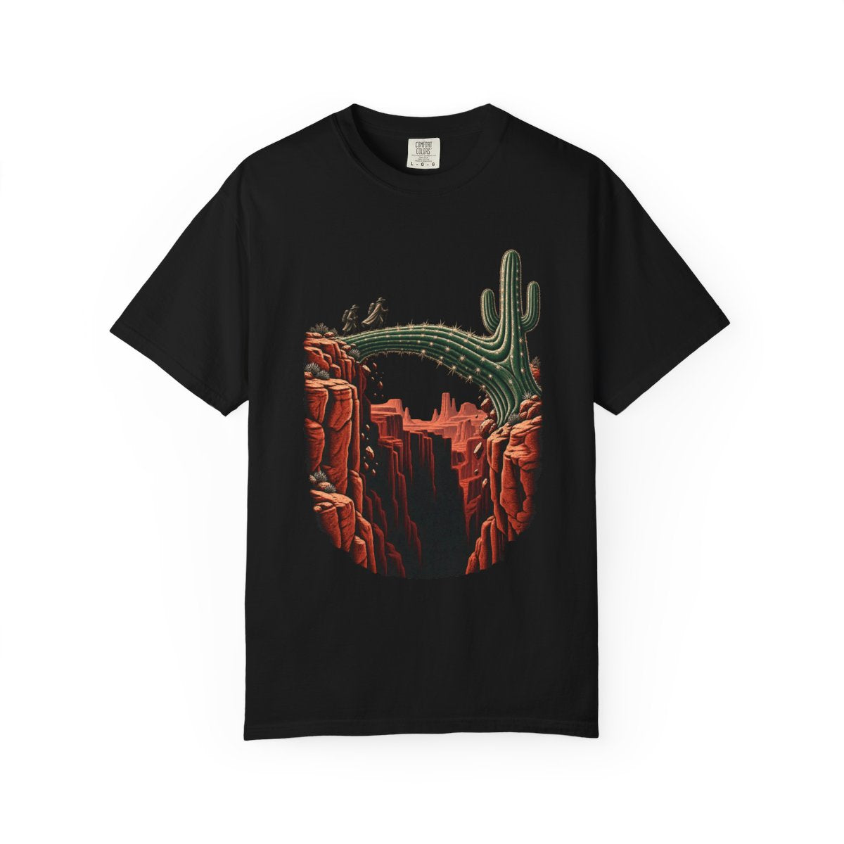 Bridge That Grows Tee large front print on a Black Comfort Colors 1717 tee