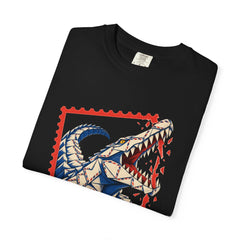 Paper Crocodile Tee folded front print detail