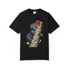 Seal Thief Tee large front print on a Black Comfort Colors 1717 tee