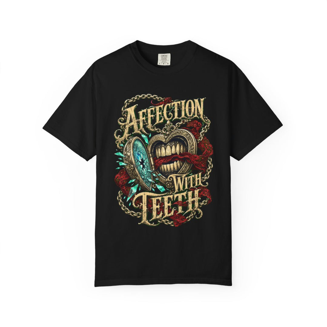 Affection With Teeth Heart Locket Front Print Tee