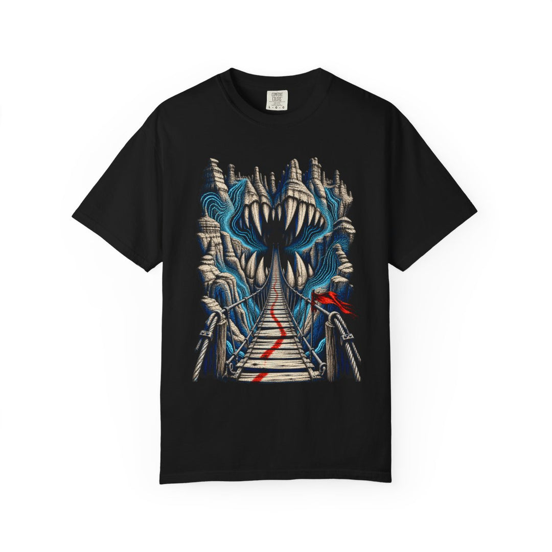 Canyon Teeth Suspension Bridge Front Print Tee