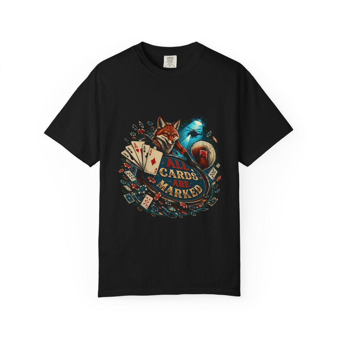 All Cards Are Marked Fox Cardshark Front Print Tee