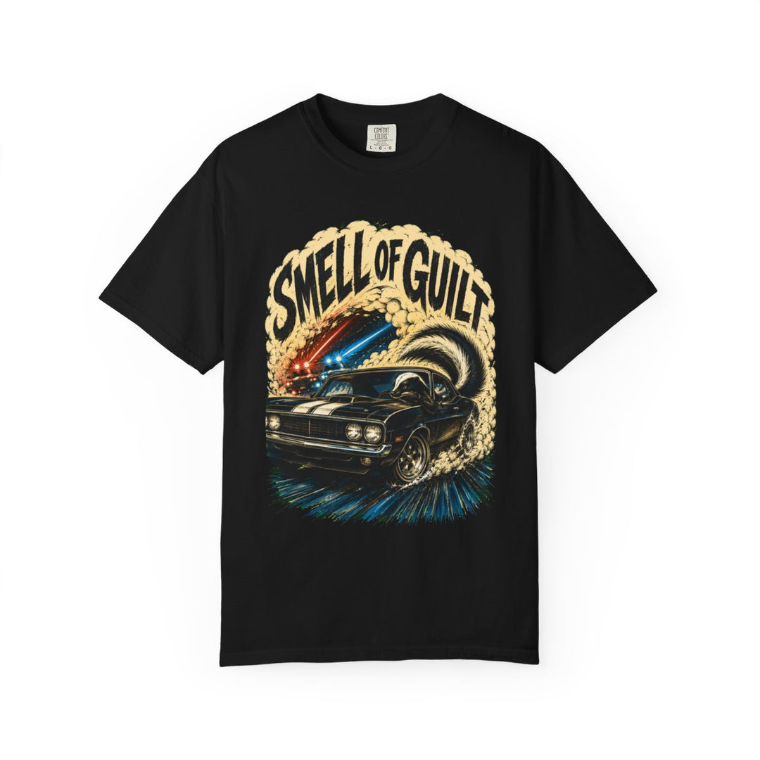 Smell of Guilt Skunk Getaway Front Print Tee