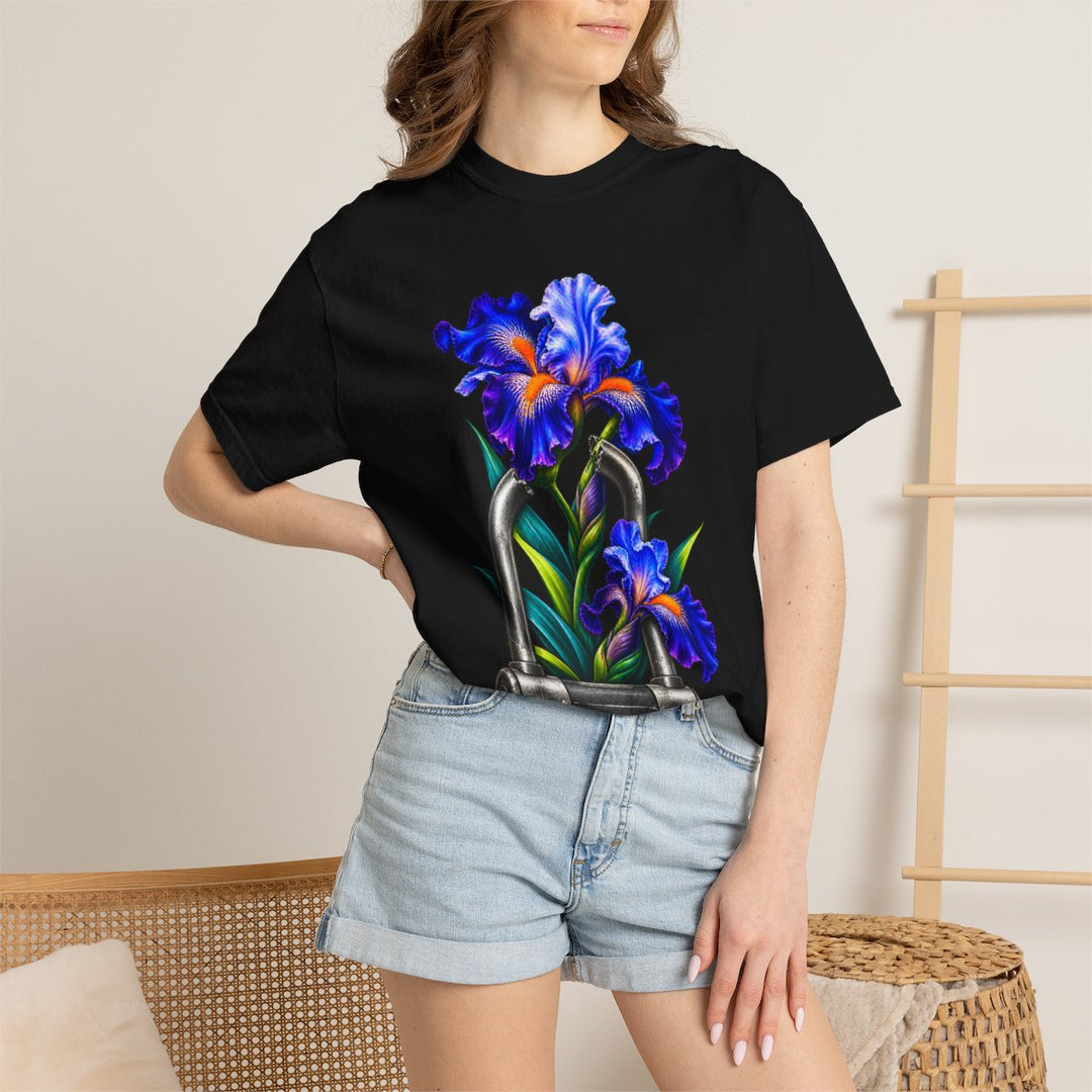 Iris Breaking the Bike Lock Front Print Tee
