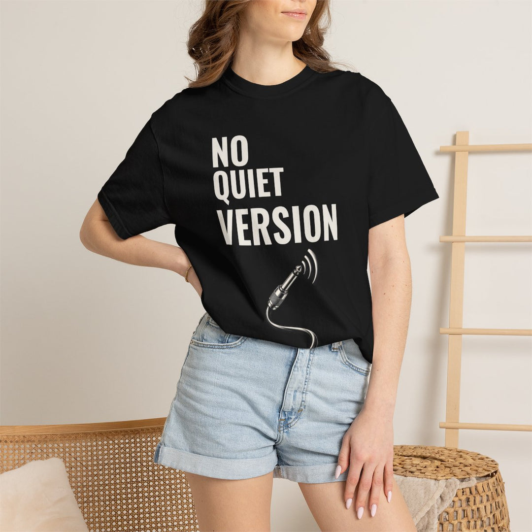 No Quiet Version Audio Jack Front Print Tee
