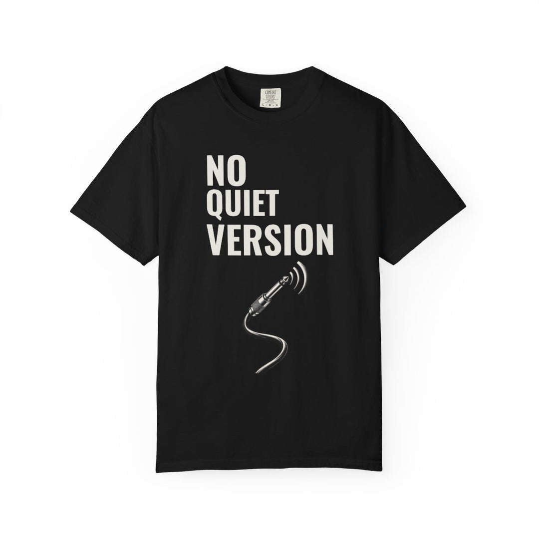 No Quiet Version Audio Jack Front Print Tee
