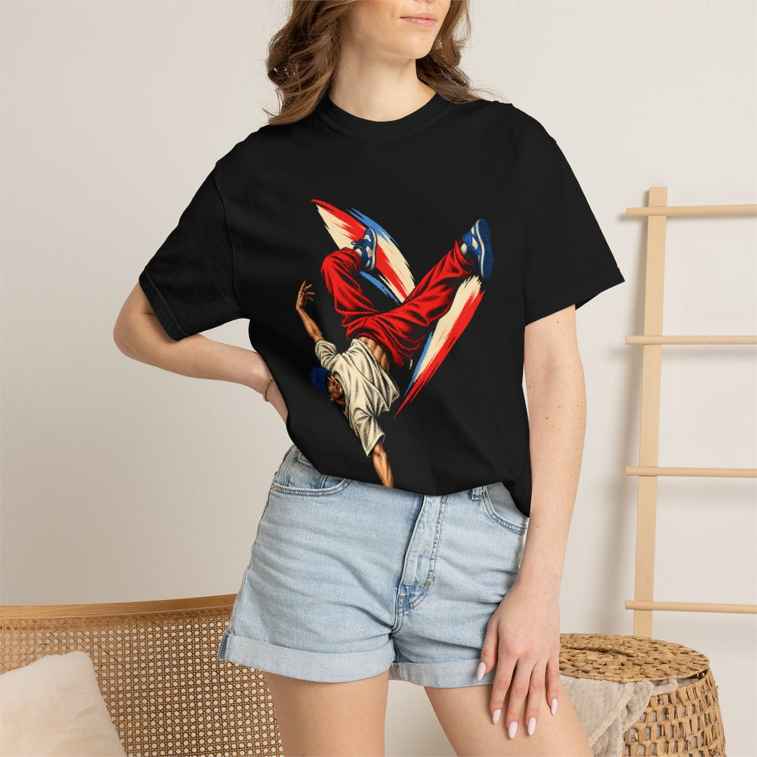 Hold the Beat Breakdancer Front Print Tee
