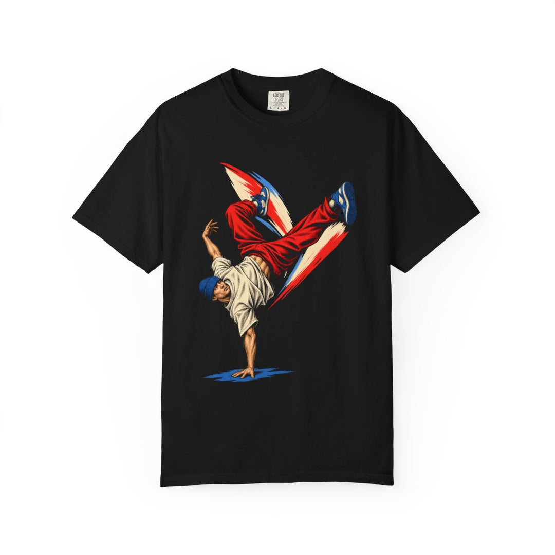 Hold the Beat Breakdancer Front Print Tee