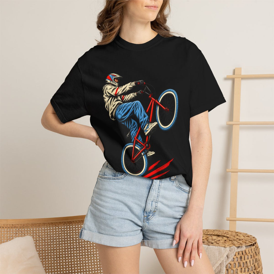 Vertical Frequency BMX Rider Front Print Tee