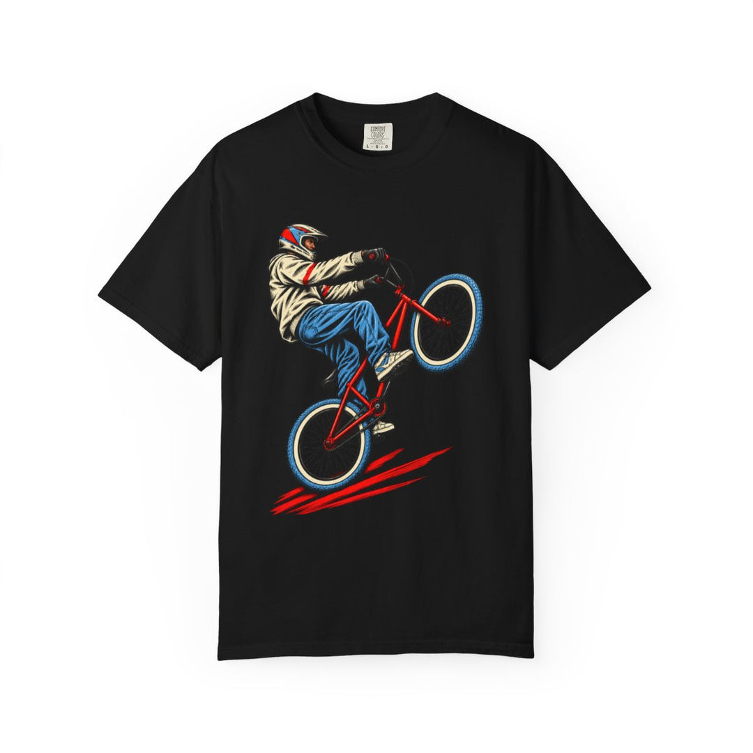Vertical Frequency BMX Rider Front Print Tee